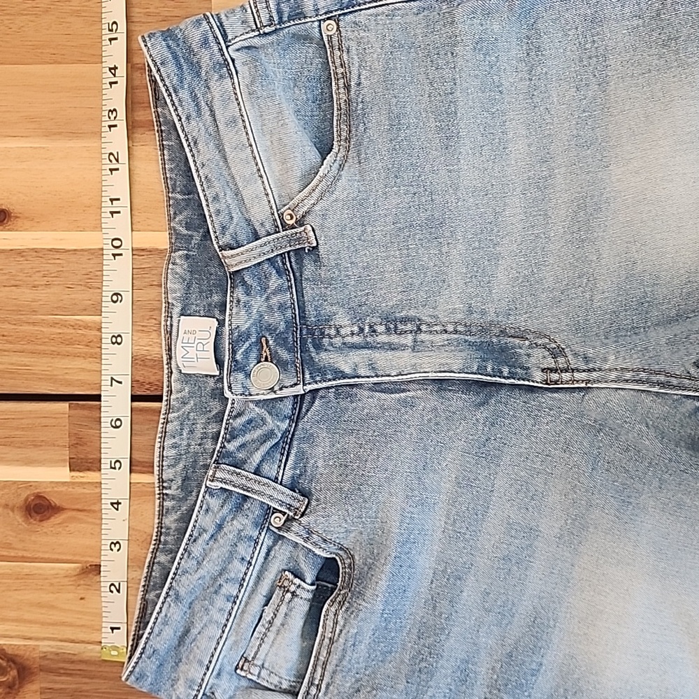 Womens Time And Tru High Rise Straight Regular Jeans - Size 10 - Picture 7 of 11